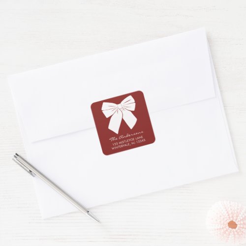 Ribbon Bow Envelope Seal Return Address