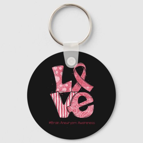 Ribbon Brain Aneurysm Awareness Month  Keychain