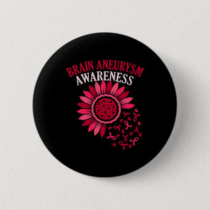 Ribbon Brain Aneurysm Awareness Month Support Grap Button