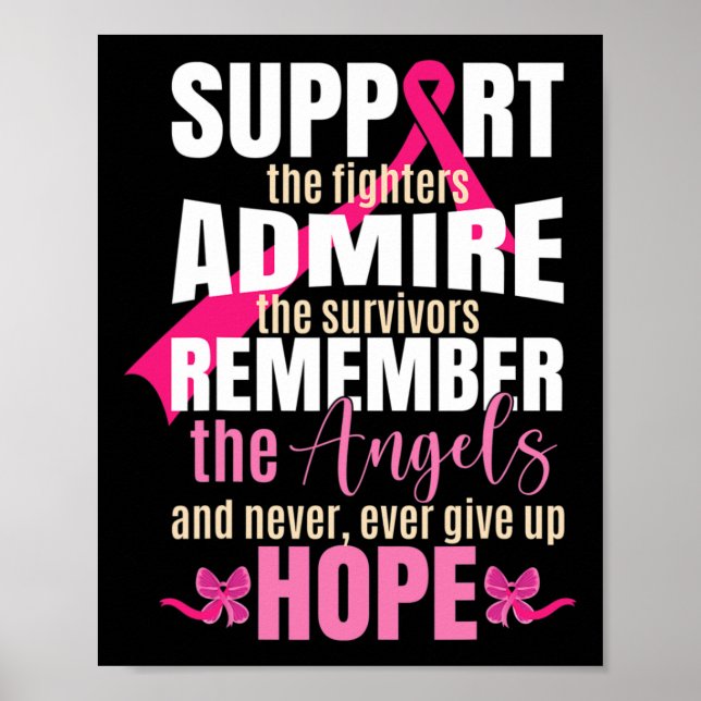 Ribbon Breast Cancer Awareness  Poster (Front)