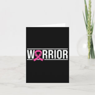 Ribbon Breast Cancer Awareness Warrior Fighter Sur Card