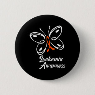 Ribbon Butterfly Aml Leukemia Awareness 1  Button