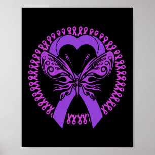 Ribbon Butterfly - Fibromyalgia Awareness Poster
