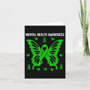 Ribbon Butterfly Mental Health Awareness Card