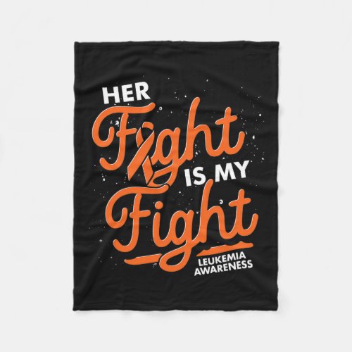 Ribbon Cancer Fight Supporter Leukemia Awareness  Fleece Blanket