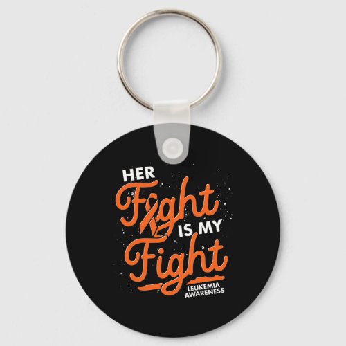 Ribbon Cancer Fight Supporter Leukemia Awareness  Keychain