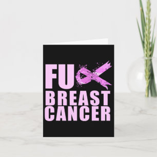 Ribbon Cancer For Breast Cancer Awareness Card