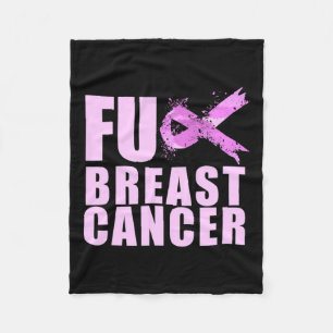 Ribbon Cancer For Breast Cancer Awareness  Fleece Blanket