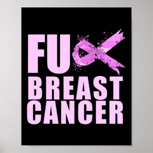 Ribbon Cancer For Breast Cancer Awareness Poster