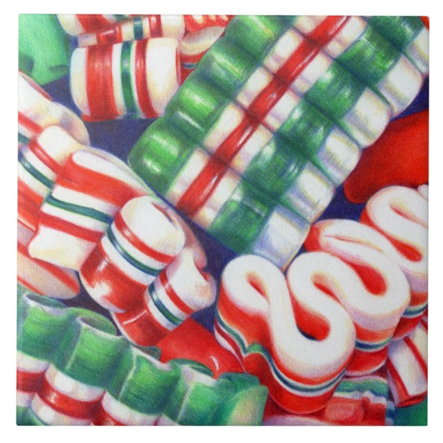 RIBBON CANDY 6x6 Ceramic Tile (Front)