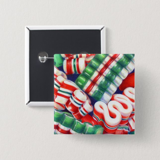 RIBBON CANDY Square Button (Front & Back)