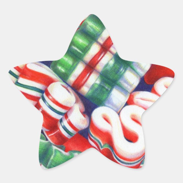 RIBBON CANDY Star Stickers (Front)