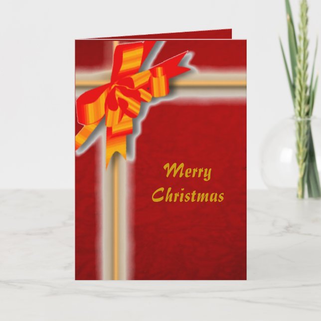 Ribbon Christmas Card (Front)