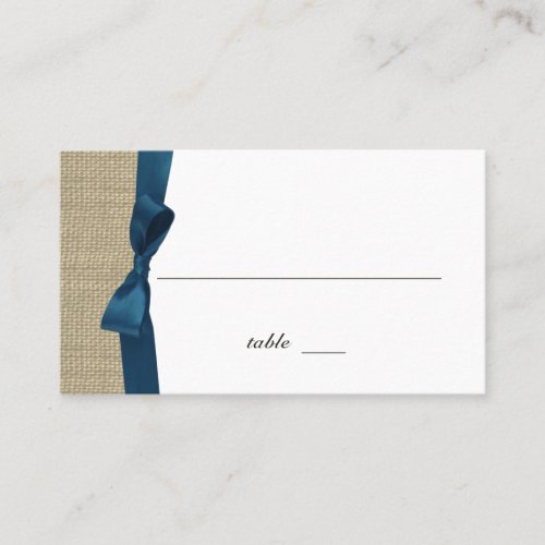 Ribbon Country Blue Place Card Business Cards