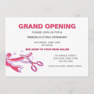 Ribbon Cutting Ceremony Invitation
