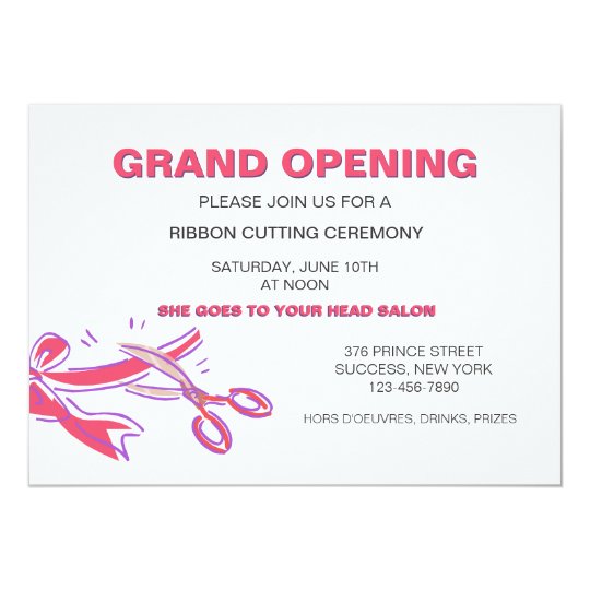 ribbon cutting ceremony invitation zazzle com