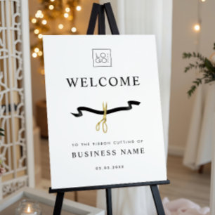 Ribbon Cutting Grand Opening Launch Welcome Sign