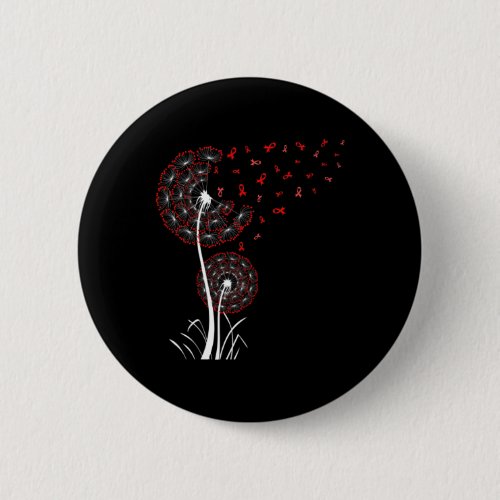 Ribbon Dandelion Heart Disease Blood Cancer Awaren Button