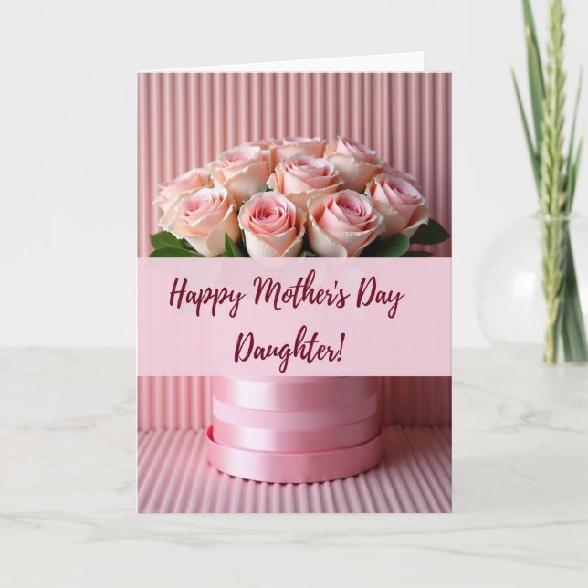 Ribbon Daughter Mothers Day Card (Front)