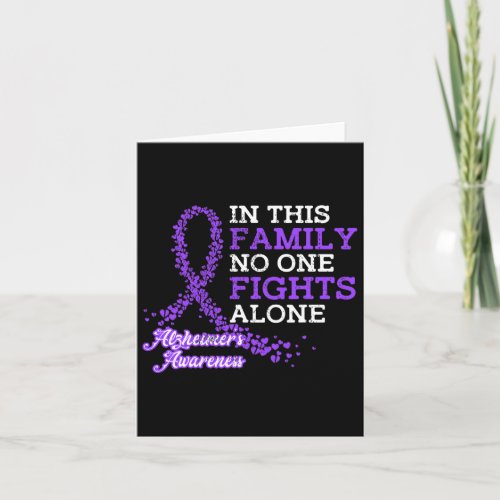 Ribbon Family Alzheimerheimer Awareness  Card