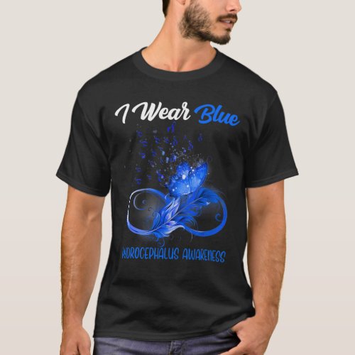 Ribbon Feather Hydrocephalus Awareness  T_Shirt