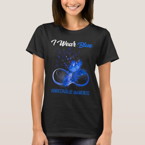 Ribbon Feather Hydrocephalus Awareness  T_Shirt