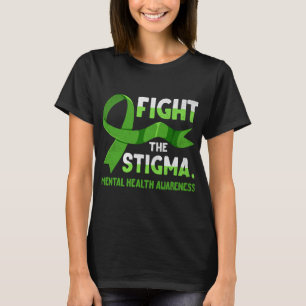 Ribbon Fight The Stigma Mental Health Mens T-Shirt