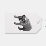 Ribbon Finish Bulldog Gift Tags