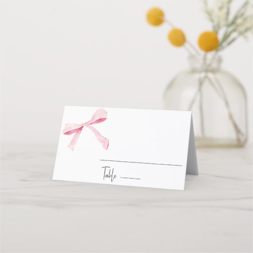 Ribbon floral Wedding Place card