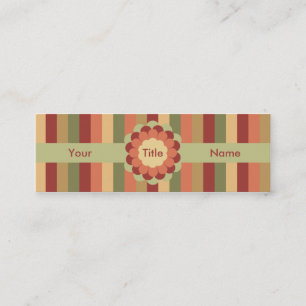 Ribbon Flower Bow Stripe Mini Business Card
