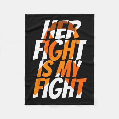 Ribbon For Her Products Leukemia Awareness  Fleece Blanket