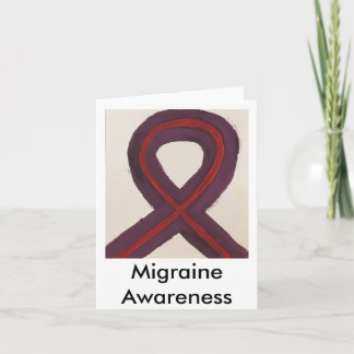 Ribbon for Migraine Awareness Card