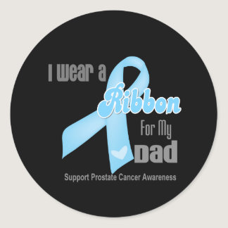 Ribbon For My Dad - Prostate Cancer Classic Round Sticker