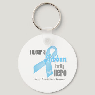 Ribbon For My Hero - Prostate Cancer Keychain