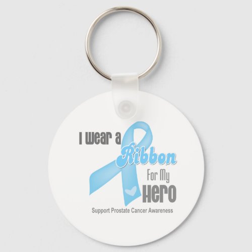 Ribbon For My Hero _ Prostate Cancer Keychain