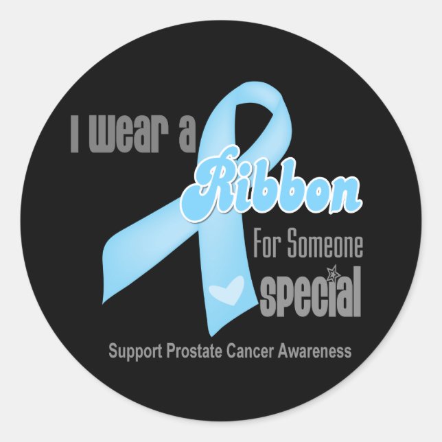 Ribbon For Someone Special - Prostate Cancer Classic Round Sticker (Front)