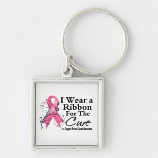 Ribbon For The Cure - Breast Cancer Key Chains