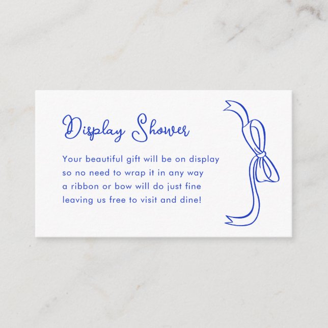 Ribbon French Blue Display Shower Insert (Front)