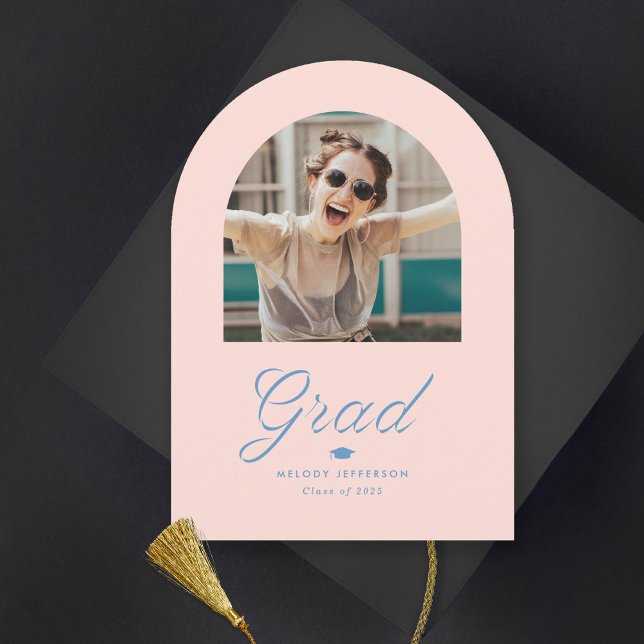 Ribbon Grad Arch Photo Graduation Invitation (Creator Uploaded)