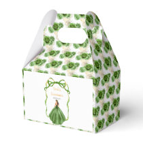 Ribbon Green Brown Hair Princess Quinceanera Favor Boxes