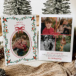Ribbon Greenery Photo Christmas Card<br><div class="desc">Photo Christmas Card - Ready to be personalized by you!</div>