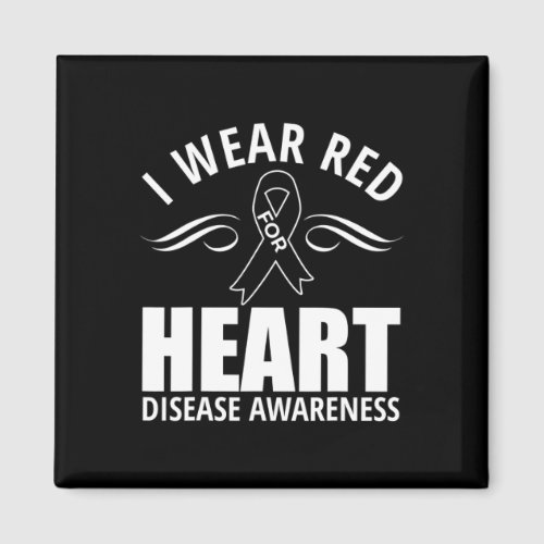 Ribbon Heart Disease Awareness Gift  Magnet