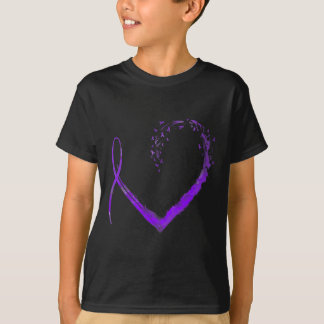 Ribbon Heart Fibromyalgia Awareness T-Shirt