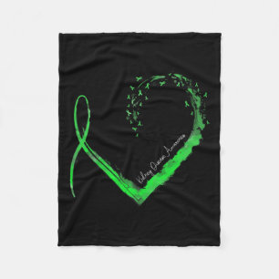 Ribbon Heart Kidney Disease Awareness  Fleece Blanket