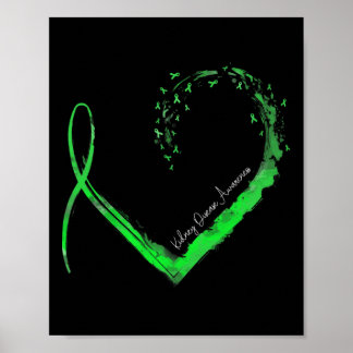 Ribbon Heart Kidney Disease Awareness Poster