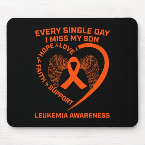 Ribbon Heart Leukemia Awareness In Memory Of My So Mouse Pad