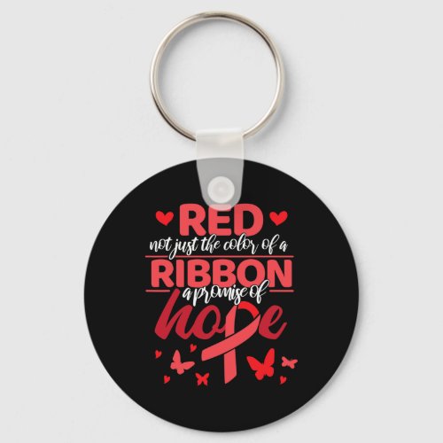 Ribbon Heart Surgery Heart Disease Awareness  Keychain