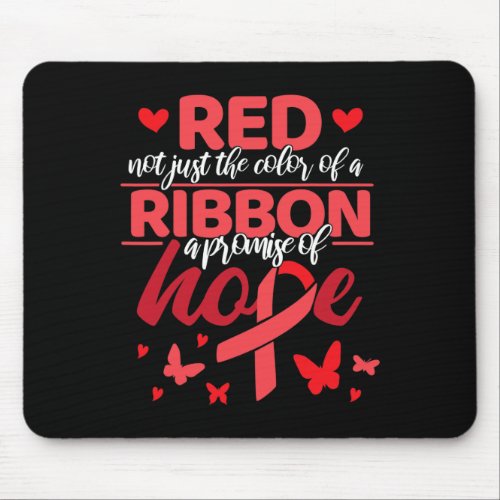 Ribbon Heart Surgery Heart Disease Awareness  Mouse Pad