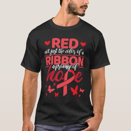 Ribbon Heart Surgery Heart Disease Awareness  T_Shirt