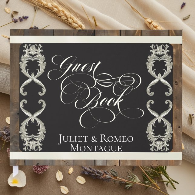 Ribbon & Heart Wedding - Cream Guest Book (Creator Uploaded)